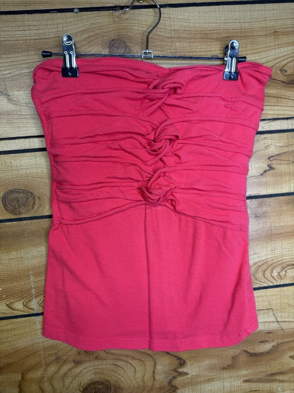 Free People Vintage Y2K Crop Tube Top, Hot Pink Size Small